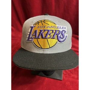 NEW ERA 59FIFTY Los Angeles Lakers Fitted Hat Size 7 5/8 Hardwood Classics NICE!
